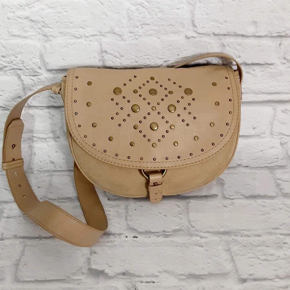 Lucky brend leather studded shoulders bag